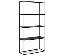 Nordlys 4-Tier Black Metal Bookshelf Industrial Style Living Room