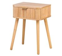 Nordlys Bedside Table 2 Drawers Natural Wood in Brown Nordlys Brown