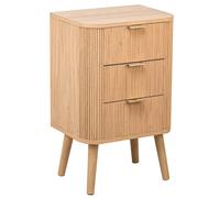 Nordlys Bedside Table 2 Drawers Natural Wood in Dark Brown Nordlys Dark Brown