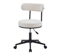 Nordlys Beige Velvet Adjustable Office Chair Modern Design Style Bedroom