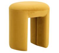 Nordlys Beige Velvet Lounge Pouf in Yellow Nordlys Yellow