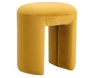 Nordlys Beige Velvet Lounge Pouf in Yellow Nordlys Yellow
