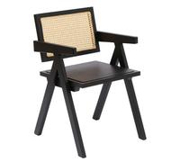 Nordlys Black Solid Wood And Cane Dining Chairs Exotic Boho Dining Room