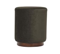 Nordlys Brown Wooden Base Living Room Pouf Nordlys Brown