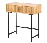 Nordlys Console Table in Metal & Wood with 2 Doors in Brown Nordlys Brown