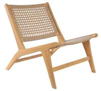 Nordlys Indoor Outdoor Armchair In Solid Acacia And Brown Acacia Rope Exotic Boho Outdoor