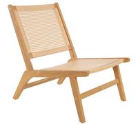 Nordlys Indoor Outdoor Armchair in Solid Acacia Wood in Beige Nordlys Beige