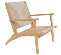 Nordlys Indoor Outdoor Armchair in Solid Acacia Wood & Rope in Brown Nordlys Brown