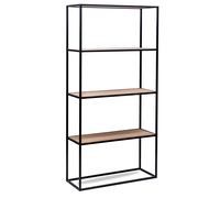 Nordlys Industrial 4-Level Bookshelf Storage Rack in Brown Nordlys Brown