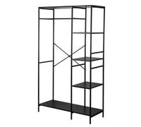 Nordlys Industrial Black Metal Hall Tree Industrial Style Entryway