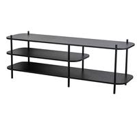 Nordlys Industrial Design TV Stand with Wooden Storage in Black Nordlys Black