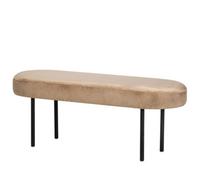 Nordlys Metal And Beige Velvet Bench Modern Design Style Entryway
