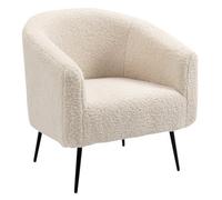 Nordlys Metal And White Bouclé Lounge Chair Modern Design Style Living Room