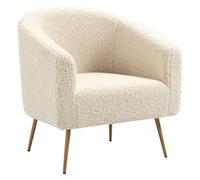 Nordlys Metal And White Bouclé Lounge Chair Modern Design Style Living Room