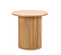 Nordlys Natural Solid Wood Side Table With Storage Modern Design Style Living Room