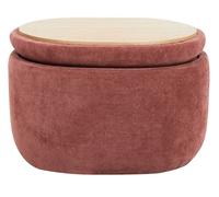 Nordlys Pouf de Salon Coffee Table with Storage Wood in Red Nordlys Red