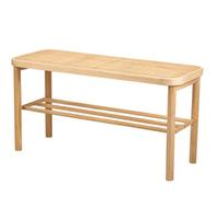 Nordlys Rattan And Solid Wood Storage Bench Exotic Boho Entryway