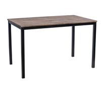 Nordlys Rectangular Industrial Modern Dining Table in Grey Nordlys Grey
