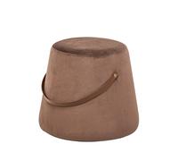 Nordlys Salon Pouf with Handle in Brown Nordlys Brown