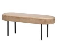 Nordlys Scandinavian Design Bench Metal Legs in Beige Nordlys Beige