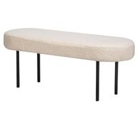 Nordlys Scandinavian Design Bench Metal Legs in White Nordlys White