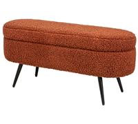 Nordlys Scandinavian Design Bench with Metal Legs Storage in Red Nordlys Red