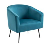 Nordlys Scandinavian Design Metal Leg Lounge Chair in Blue Nordlys Blue