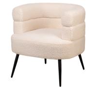 Nordlys Scandinavian Design Metal Leg Lounge Chair in White Nordlys White