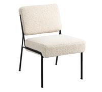 Nordlys Scandinavian Design Metal Leg Lounge Chair in White Nordlys White