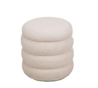 Nordlys Scandinavian Living Room Pouf in White Nordlys White