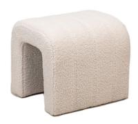 Nordlys Scandinavian Living Room Pouf in White Nordlys White