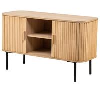 Nordlys Scandinavian Solid Wood TV Stand with 2 Doors in Brown Nordlys Brown