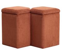 Nordlys Scandinavian Velvet Terracotta Lounge Pouf in Red Nordlys Red