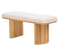 Nordlys Scandinavian Wood Entryway Bench in White Nordlys White