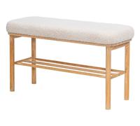 Nordlys Scandinavian Wooden Entryway Bench with Storage in White Nordlys White