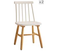 Nordlys Set of 2 Solid Wood Children's Chairs in White Nordlys White