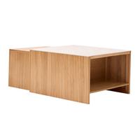 Nordlys Set Of 2 Solid Wood Coffee Tables Classic Style Living Room