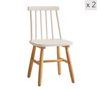 Nordlys Set Of 2 Solid Wood Kids Chairs In White