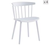 Nordlys Set Of 4 White Polypropylene Dining Chairs Modern Design Style Dining Room