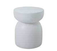 Nordlys Side Table In White Magnesite Indoor Outdoor Modern Design Style Living Room