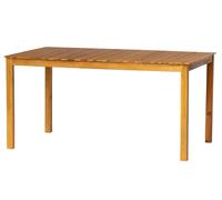 Nordlys Solid Acacia Wood 6 Person Garden Table in Brown Nordlys Brown