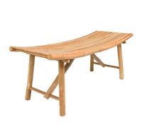 Nordlys Solid Bamboo Wood Bench Exotic Boho Entryway