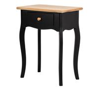 Nordlys Solid Wood Black Nightstand Classic Style Bedroom