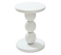 Nordlys Table Appoint End of Sofa Wooden Round Table in White Nordlys White