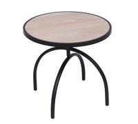 Nordlys Table Appoint End Table Industrial Metal Round in Brown Nordlys Brown