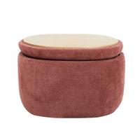 Nordlys Terracotta Bouclé Pouf With Storage Vintage Style Living Room