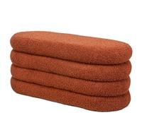 Nordlys Terracotta Bouclé Storage Bench Modern Design Style Entryway