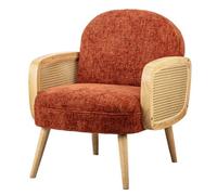 Nordlys Terracotta Cane Lounge Chair Countryside Style Living Room