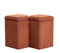Nordlys Terracotta Pouf With Storage Vintage Style Living Room