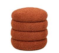 Nordlys Terracotta Pouf With Storage Vintage Style Living Room